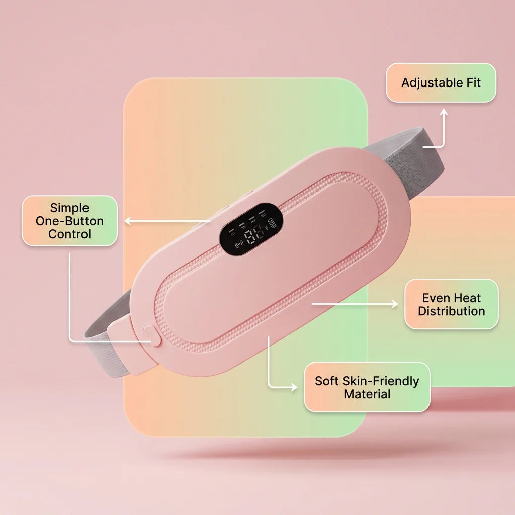 Portable Wearable Heating Belt for Period Pain Relief