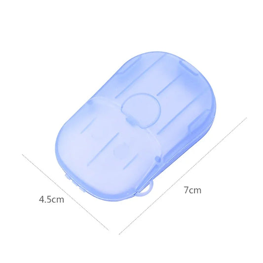 50pcs/1box Portable Bathroom Soap Slices Bath Hand Washing Slice Sheets Outdoor Travel Scented Foaming Soap Paper Soap Tablets