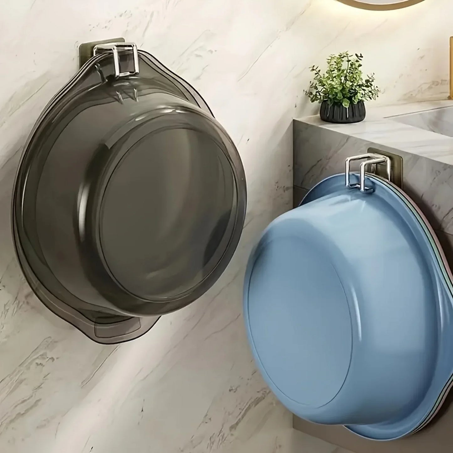 Multifunction Washbasin Hook | Stainless Steel Towel & Basin Hanger