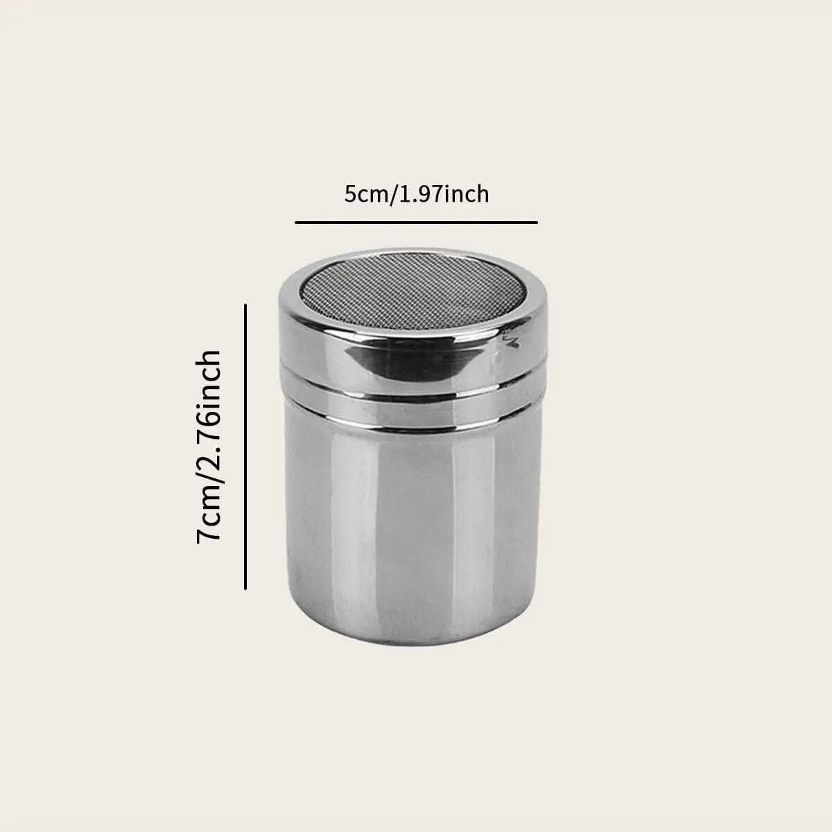Silver Mesh Tube Spice Shaker | Icing Powder & Cocoa Dusting Sifter