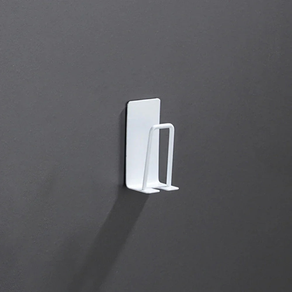 Punch-Free Stainless Steel Toothbrush Holder Hook | Kitchen & Bathroom Organizer