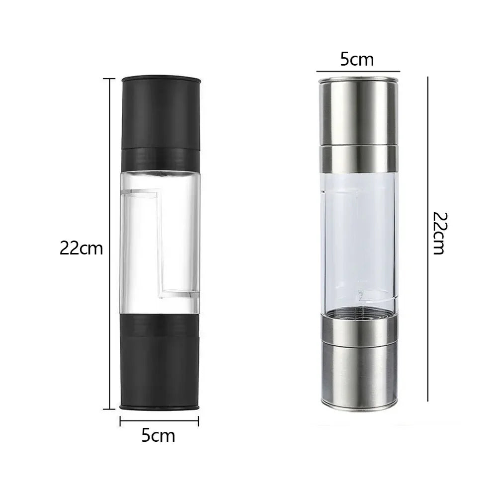 Stainless Steel Spice Grinder | Adjustable Ceramic Mechanism 2-in-1 Tool