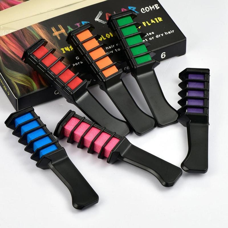 Vibrant Temporary Hair Dye Crayons | Mini Disposable Color Chalk Box for Quick Use