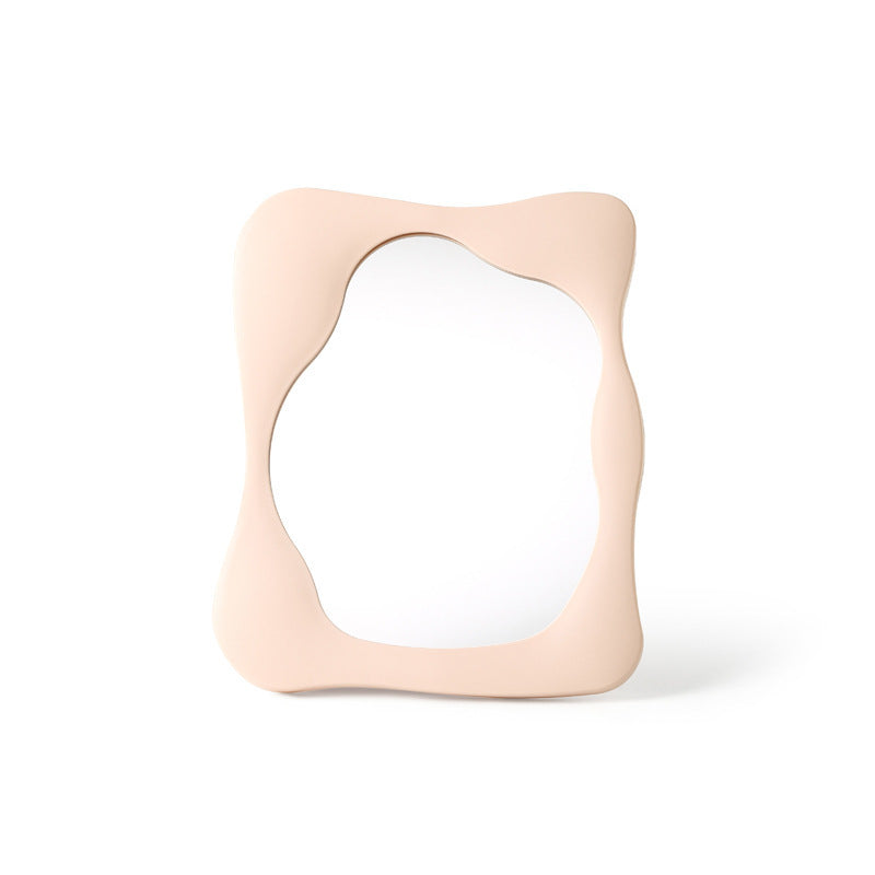 Modern Abstract Desktop Makeup Mirror | Simple Plastic Special-Shaped Design