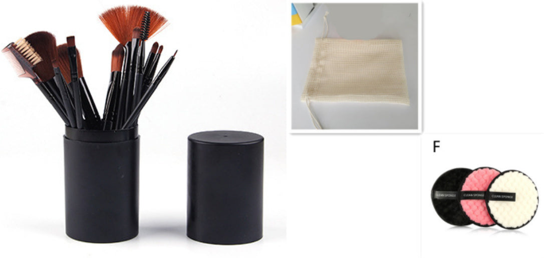 Deluxe 12pc Makeup Brush Kit | Essential Tools for Eyeshadow, Lashes, and Face