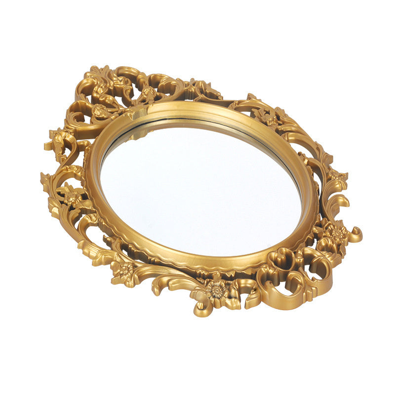 Ornate Oval Retro Mirror | Antique Style Wall Decoration