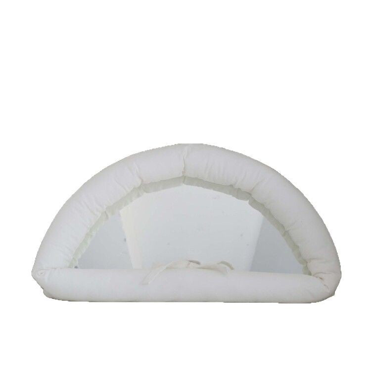 Hanging Simple Cotton-Filled Fabric Mirror | Soft Wall Decor Accent