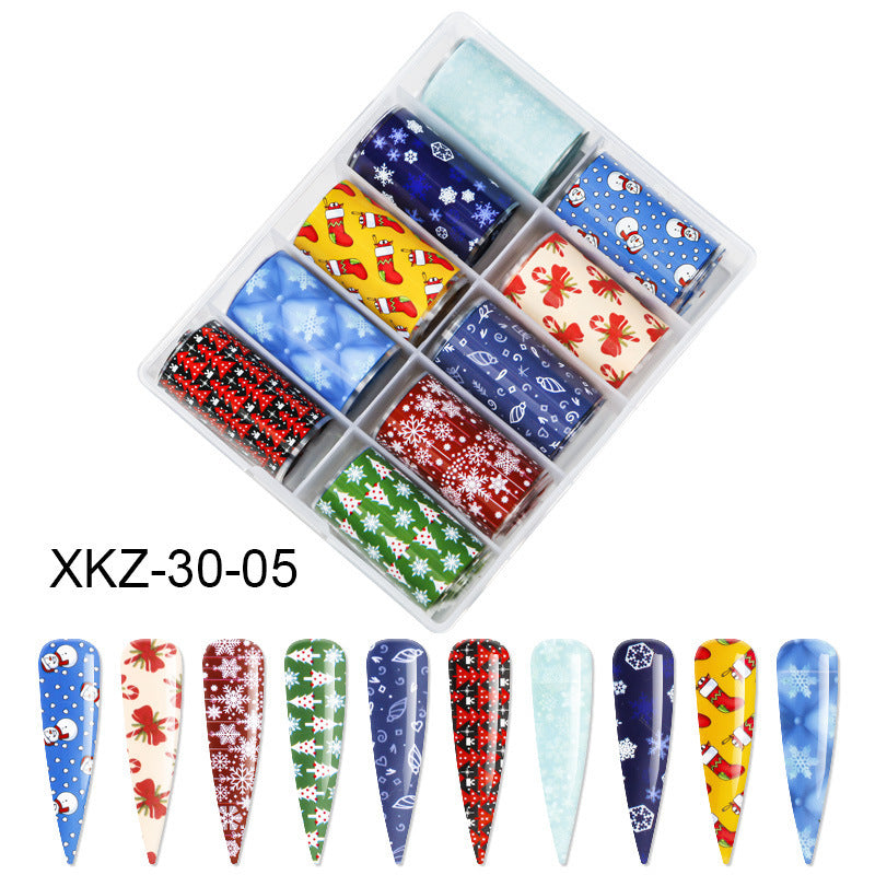 European & American Style Nail Transfer Paper | Laser Star & Butterfly Foil Decals
