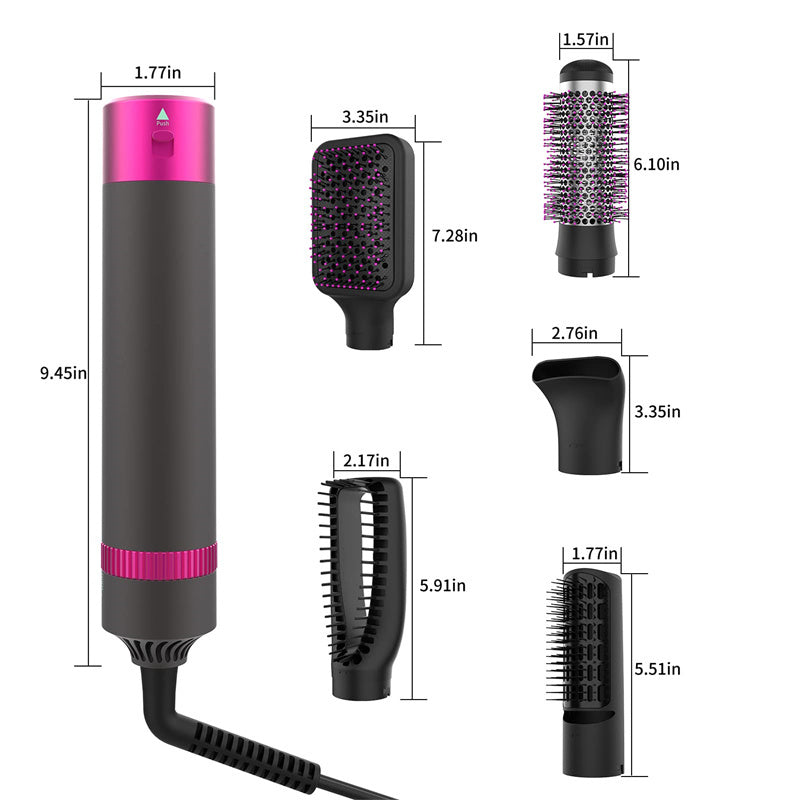 Automatic Hair Curler & Dryer Brush | 5-in-1 Electric Straightening Tool Beauty Gadget