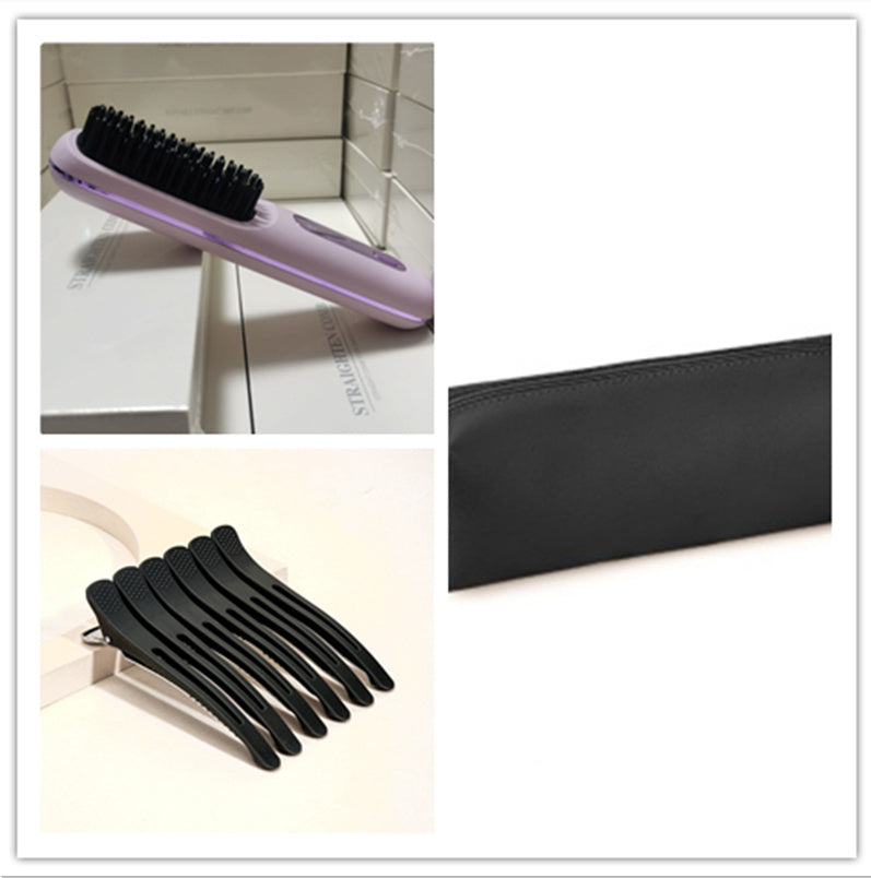 Travel 2-in-1 Hair Styling Tool | Wireless Straightener Brush & Hot Curler Comb