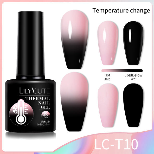 Winter Thermal Color Changing Gel Nail Polish | Mood Temperature Effect Polish
