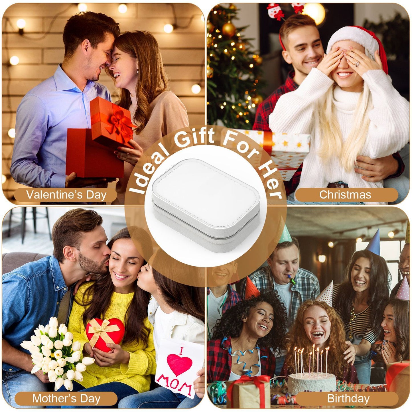 Portable Beauty Cosmetic Bag with LED Mirror | Waterproof, Dimmable 3-Light Modes