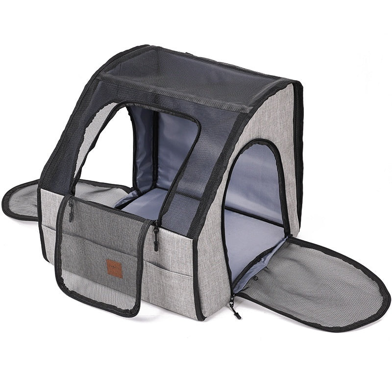 Folding Dog Car Seat Cage | Portable Travel Nest & Carrier for Pets