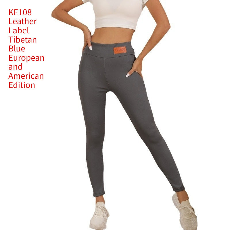 Women's High Waist Cashmere Winter Leggings